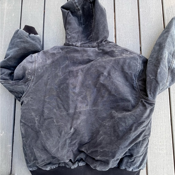 Vintage 90s Carhartt J140 BLK Active Jacket Size 2XL Black Made In USA - Picture 13 of 15